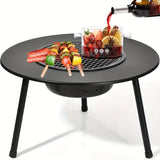 Charcoal Grill Outdoor Iron Camping Stove Outdoor Grills - Tophatter Daily Deals