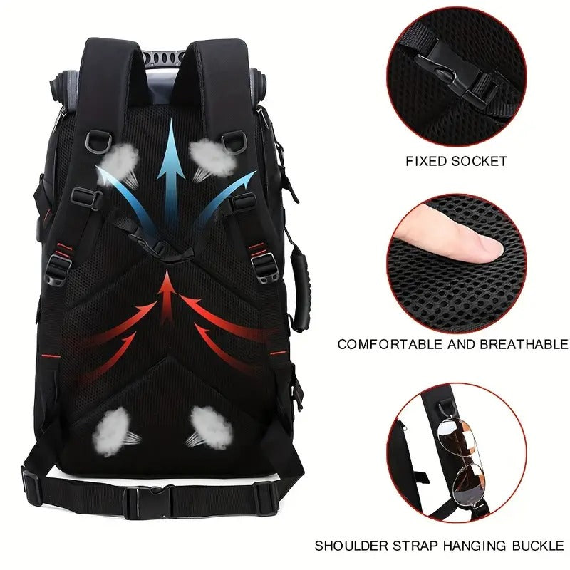 50L Hiking Backpack with Shoe Compartment Backpacks - Tophatter Daily Deals