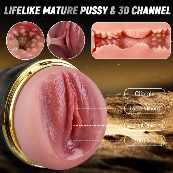 The Captain - 10 Vibrating Sucking Deep Throat Male Stroker Masturbation Cup - Tophatter Daily Deals