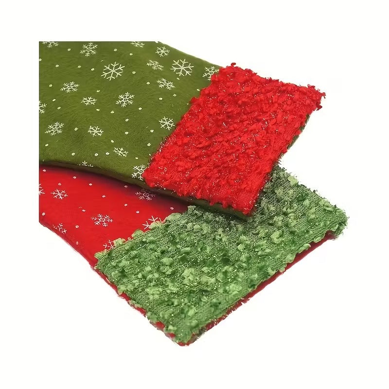 Snowflake Print Christmas Stockings Gift Bags (24pcs) Christmas - Tophatter Daily Deals