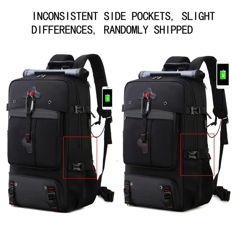 50L Hiking Backpack with Shoe Compartment Backpacks - Tophatter Daily Deals