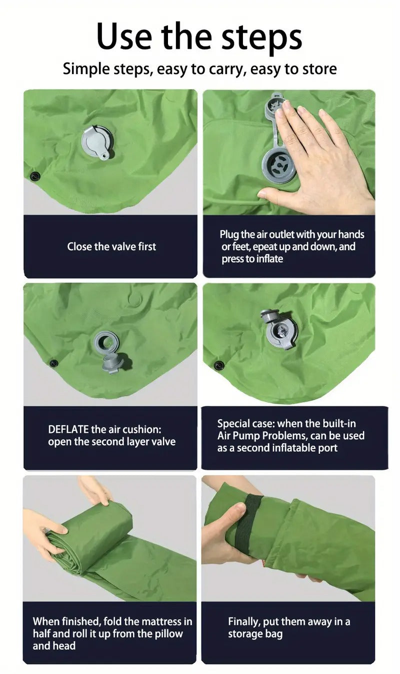 Inflatable Camping Mattress with Bag Outdoor Recreation > Camping > Sleeping Bags - Tophatter Daily Deals