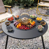 Charcoal Grill Outdoor Iron Camping Stove Outdoor Grills - Tophatter Daily Deals