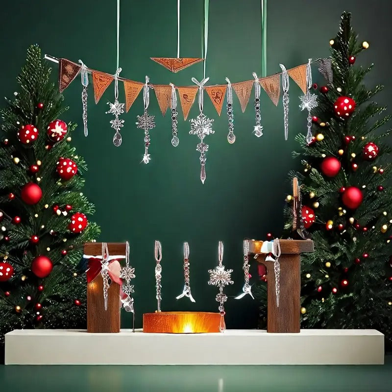 Crystal Christmas Ornament Set Hanging Decor (20PCS) Christmas - Tophatter Daily Deals