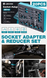 Impact Socket Adapter with Hex Drive Set (20pcs) trade > tool accessories - Tophatter Daily Deals