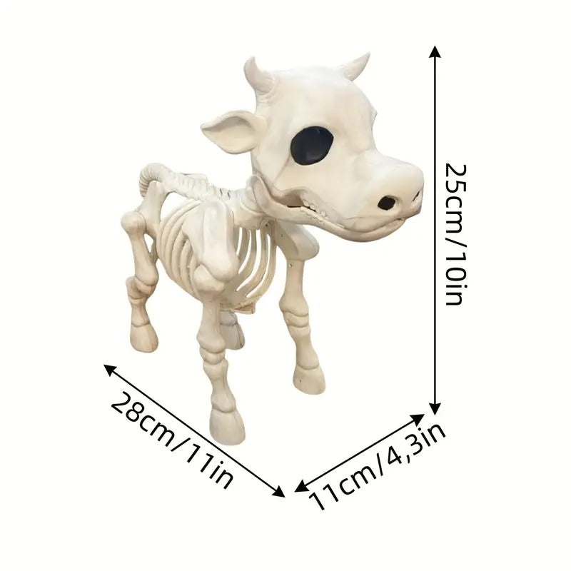 Halloween Bull Skeleton Statue Decor Halloween - Tophatter Daily Deals