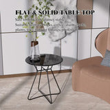 Iron Round Side Table Indoor Outdoor Use End & Side Tables - Tophatter Daily Deals