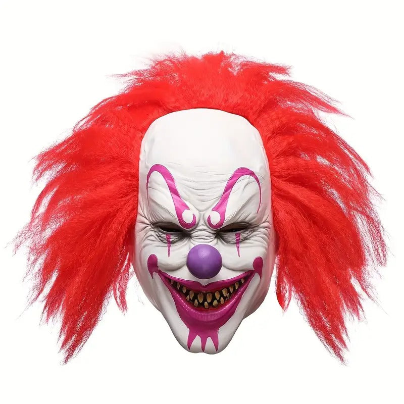 Spooky Joker Clown Latex Mask for Halloween Party Halloween - Tophatter Daily Deals