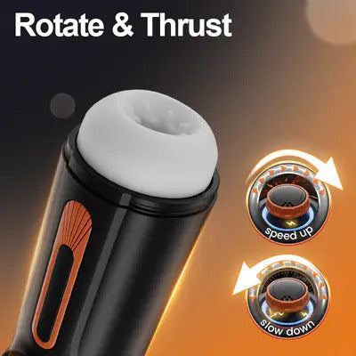Chris-6 IN 1 10 Vibrating & Thrusting with 4 Sucking Automatic Knob Adjusting Male Masturbator Masturbation Cup - Tophatter Daily Deals