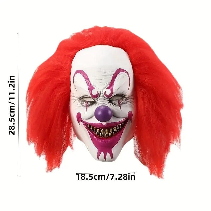 Spooky Joker Clown Latex Mask for Halloween Party Halloween - Tophatter Daily Deals