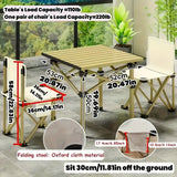 Portable Foldable Outdoor Table and Chair Set Outdoor Recreation > Camping > Camp Furniture - Tophatter Daily Deals