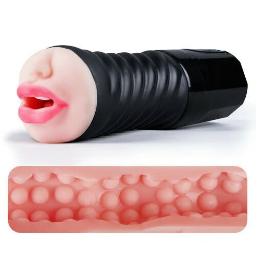Beta - Blowjob Double Hardness Sucking Vibrating Masturbator Male Stroker Masturbation Cup - Tophatter Daily Deals