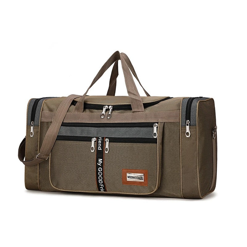 Travel Duffel Nylon Bag for Men and Women (Khaki) Luggage & Bags > Duffel Bags > Gym Duffel Bags - Tophatter Daily Deals