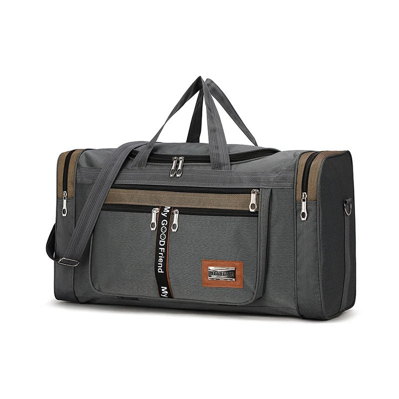 Travel Duffel Nylon Bag for Men and Women (Dark Grey) Luggage & Bags > Duffel Bags > Gym Duffel Bags - Tophatter Daily Deals