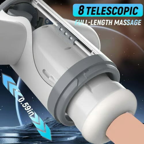 Acmejoy - Automatic Lubrication 8 Thrusting & Sucking Handheld Male Stroker Masturbation Cup - Tophatter Daily Deals