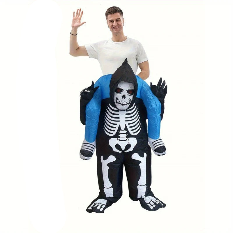 Halloween Inflatable Grim Reaper Costume for Adults Halloween - Tophatter Daily Deals