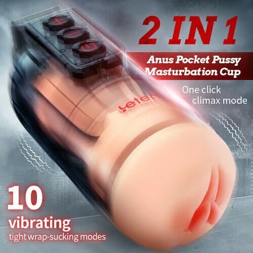 Flash - 10 Vibrating Male Masturbator Stroker With Voice Mode, APP Control Masturbation Cup - Tophatter Daily Deals