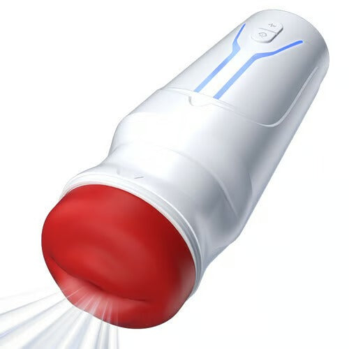 Soren - City Lights Red Sucking Mouth Vibrating Male Stroker Masturbation Cup - Tophatter Daily Deals