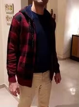 Men's Winter Hooded Plaid Wool Knit Cardigan - Tophatter Daily Deals