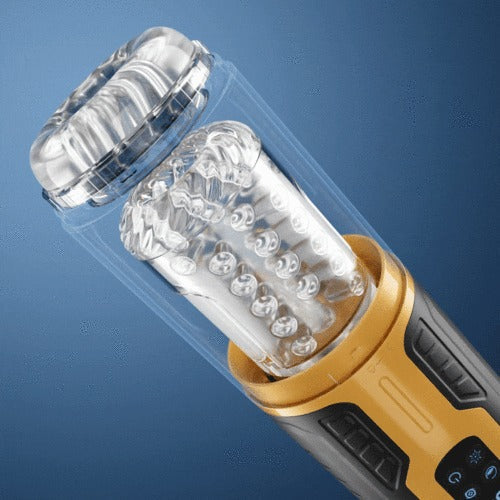 CREAMPIE - 5 IN 1 Licking Massage Thrust Rotation Vibrating Burst Stroker Masturbation Cup - Tophatter Daily Deals