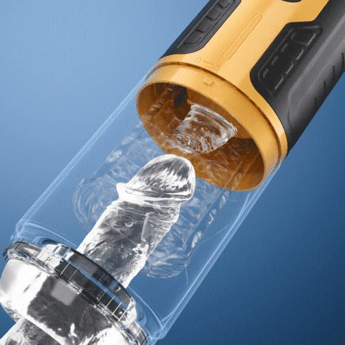 CREAMPIE - 5 IN 1 Licking Massage Thrust Rotation Vibrating Burst Stroker Masturbation Cup - Tophatter Daily Deals