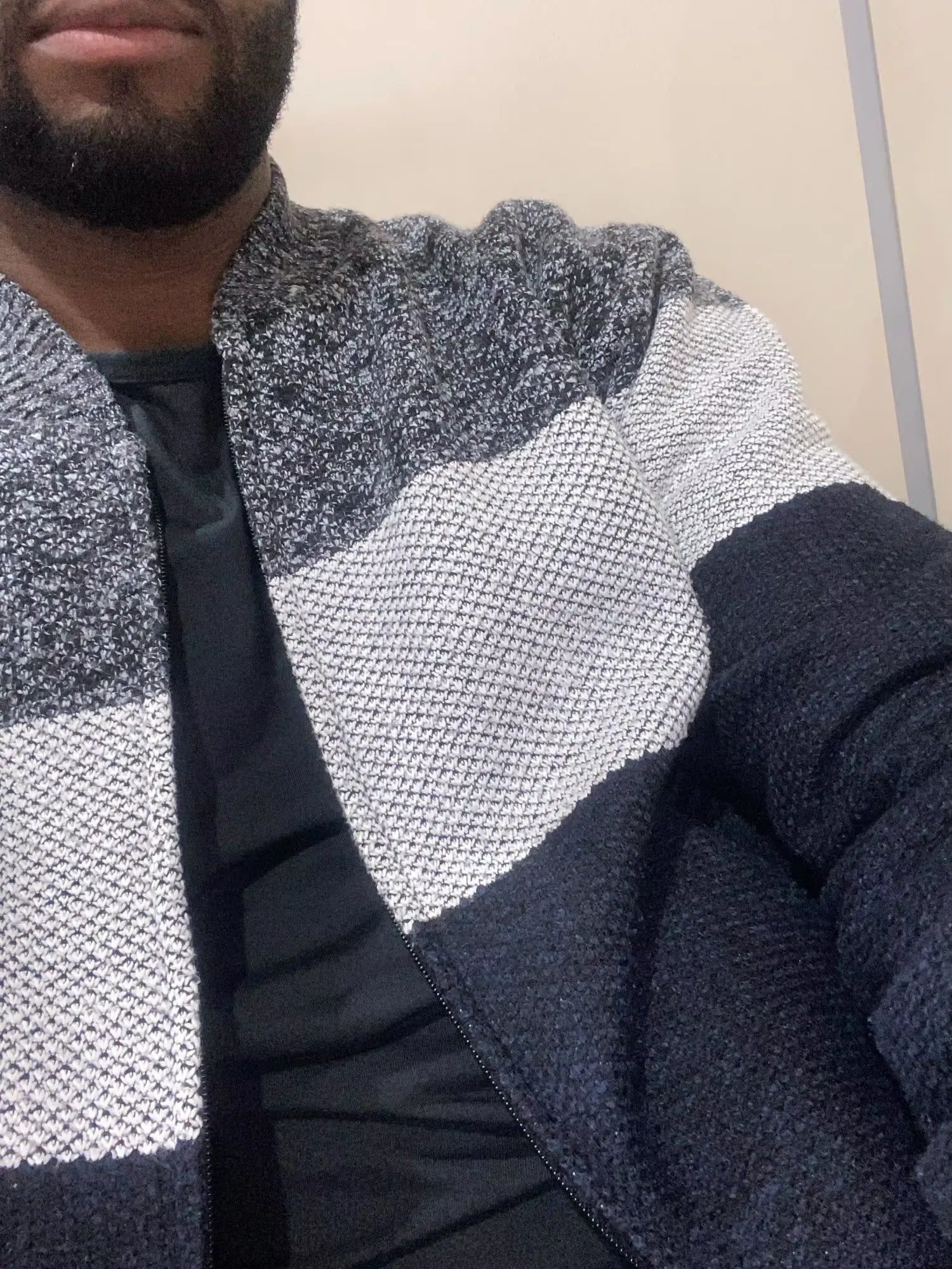 Mens Fleece Zipper Cardigan Winter Jacket Sweater - Tophatter Daily Deals