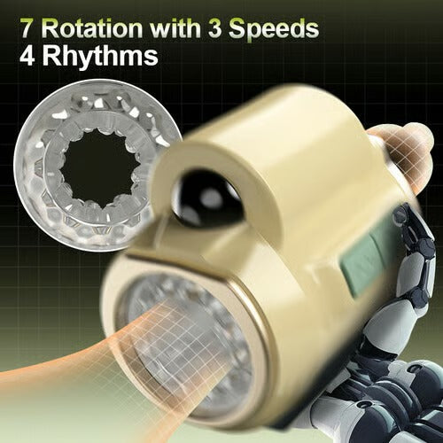 DiveEase - 7 Rotation Vibration Open Ended Stroker Masturbation Cup - Tophatter Daily Deals
