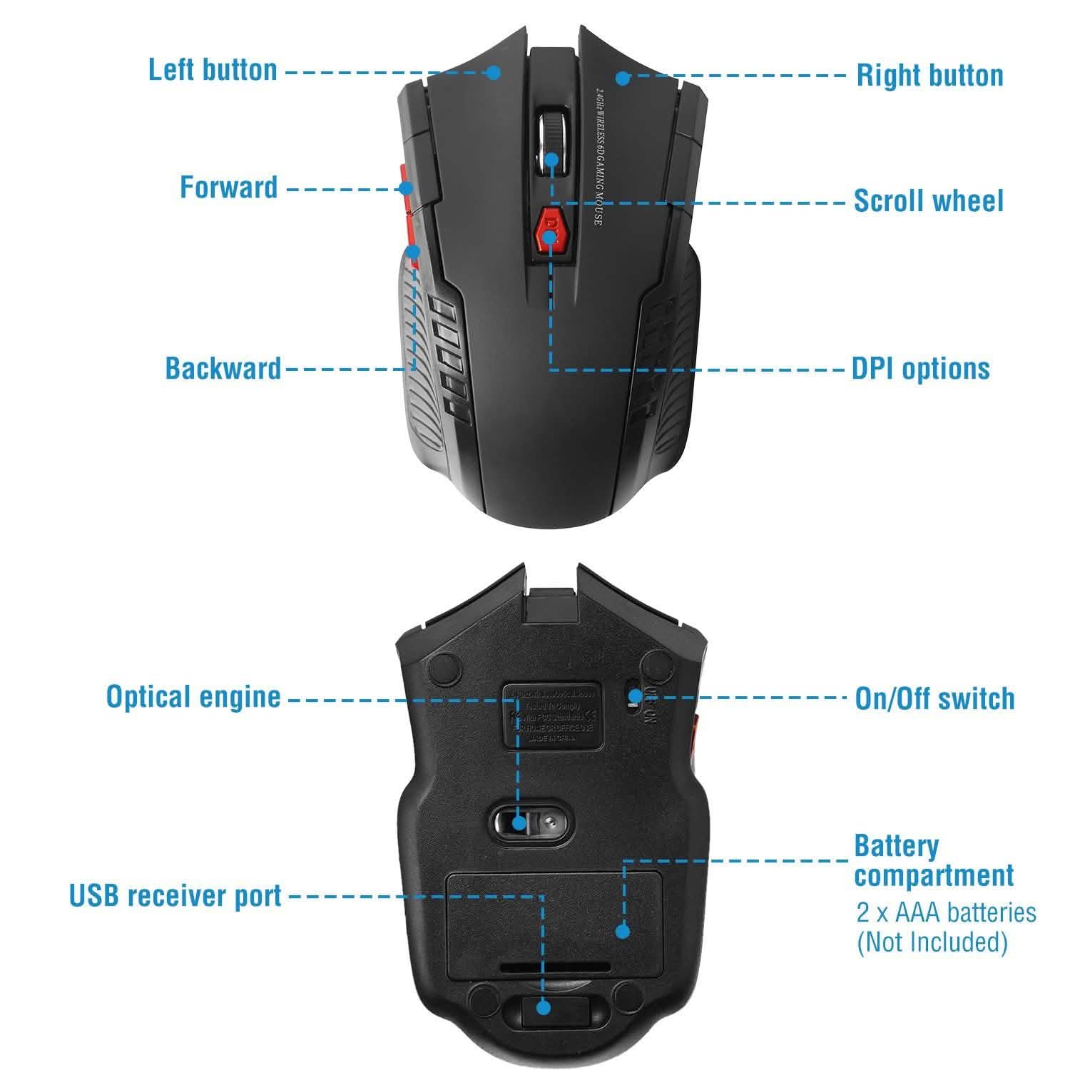 iMountek 2.4G Wireless Gaming Mouse Computer Accessories - Tophatter Daily Deals