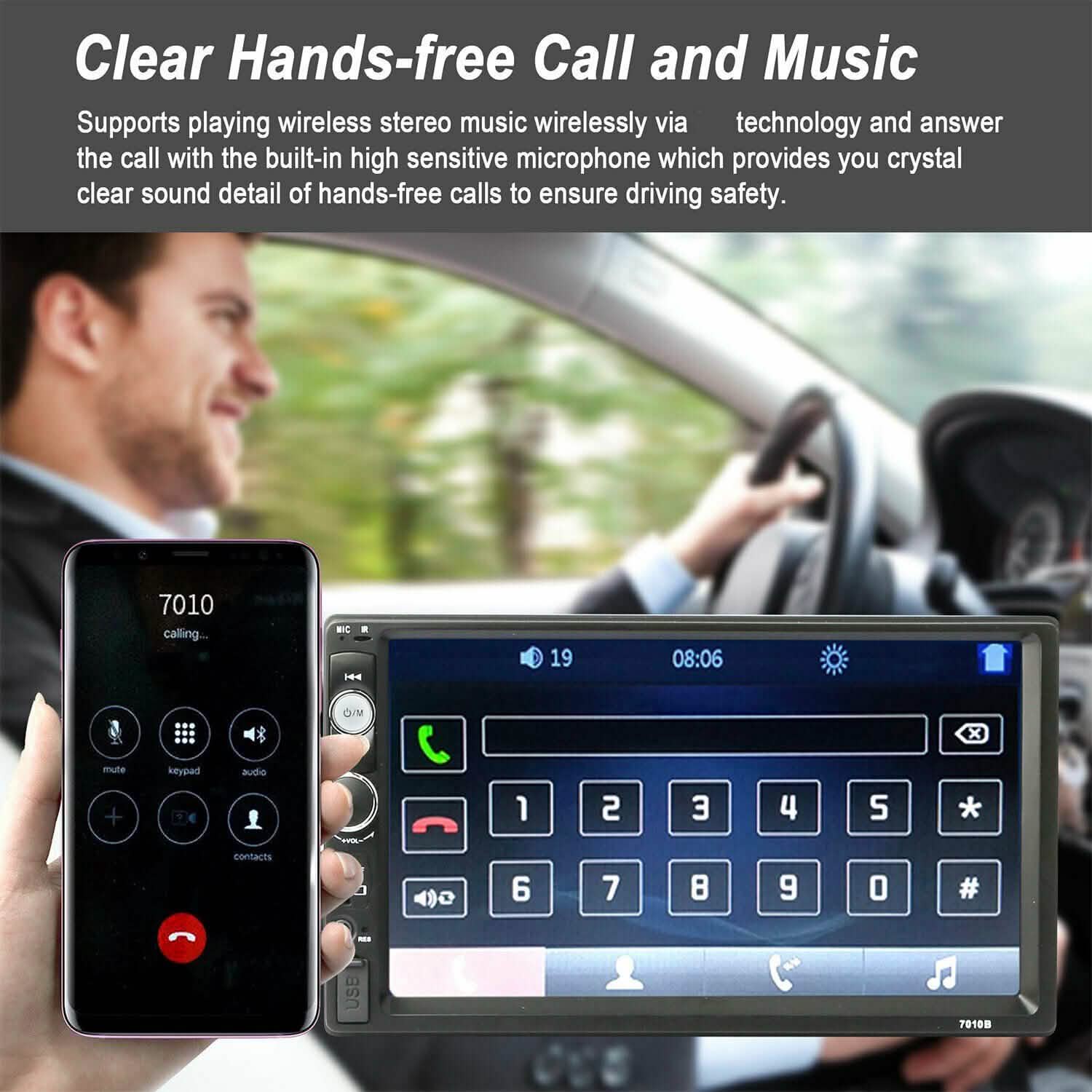 iMountek 7 Inches Universal Wireless Car MP5 Player with Rear View Camera Automotive - Tophatter Daily Deals