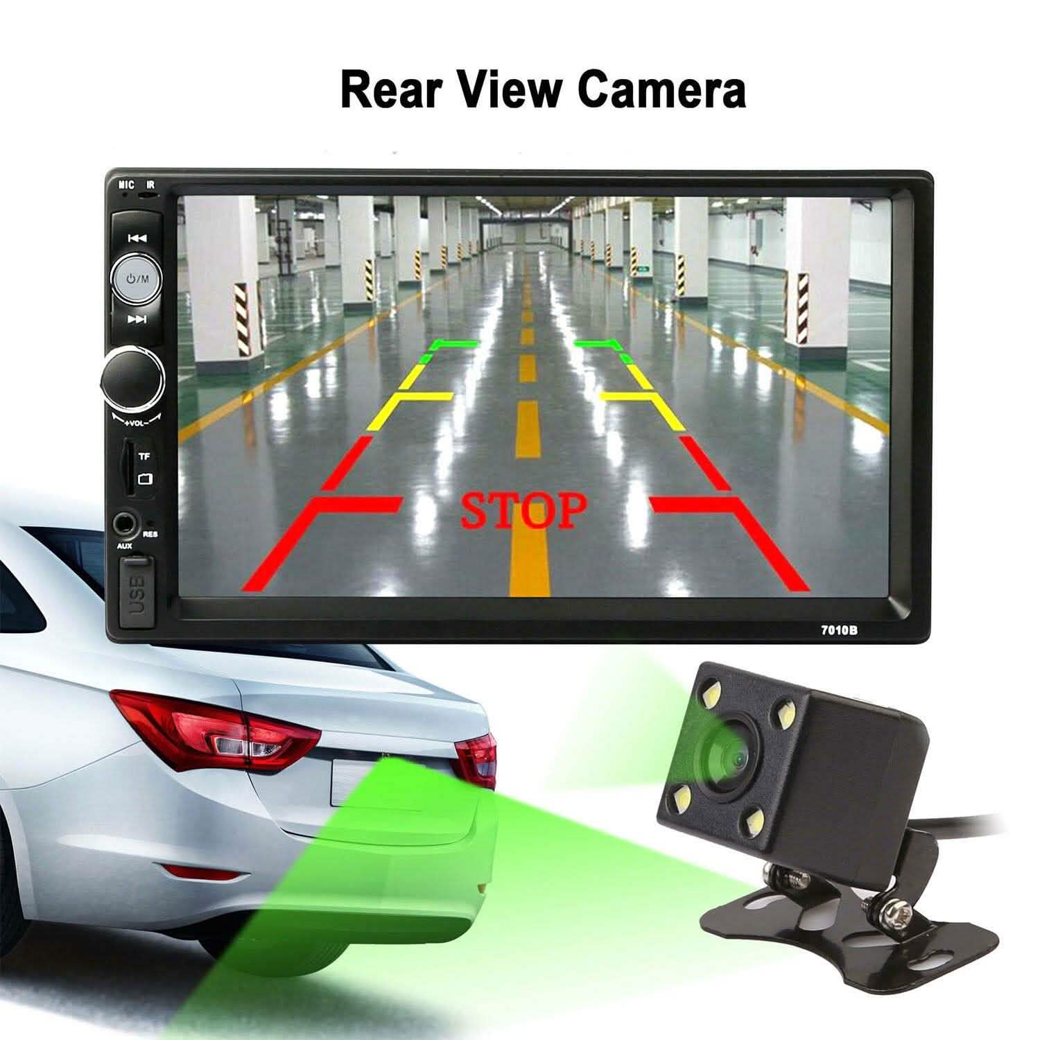 iMountek 7 Inches Universal Wireless Car MP5 Player with Rear View Camera Automotive - Tophatter Daily Deals
