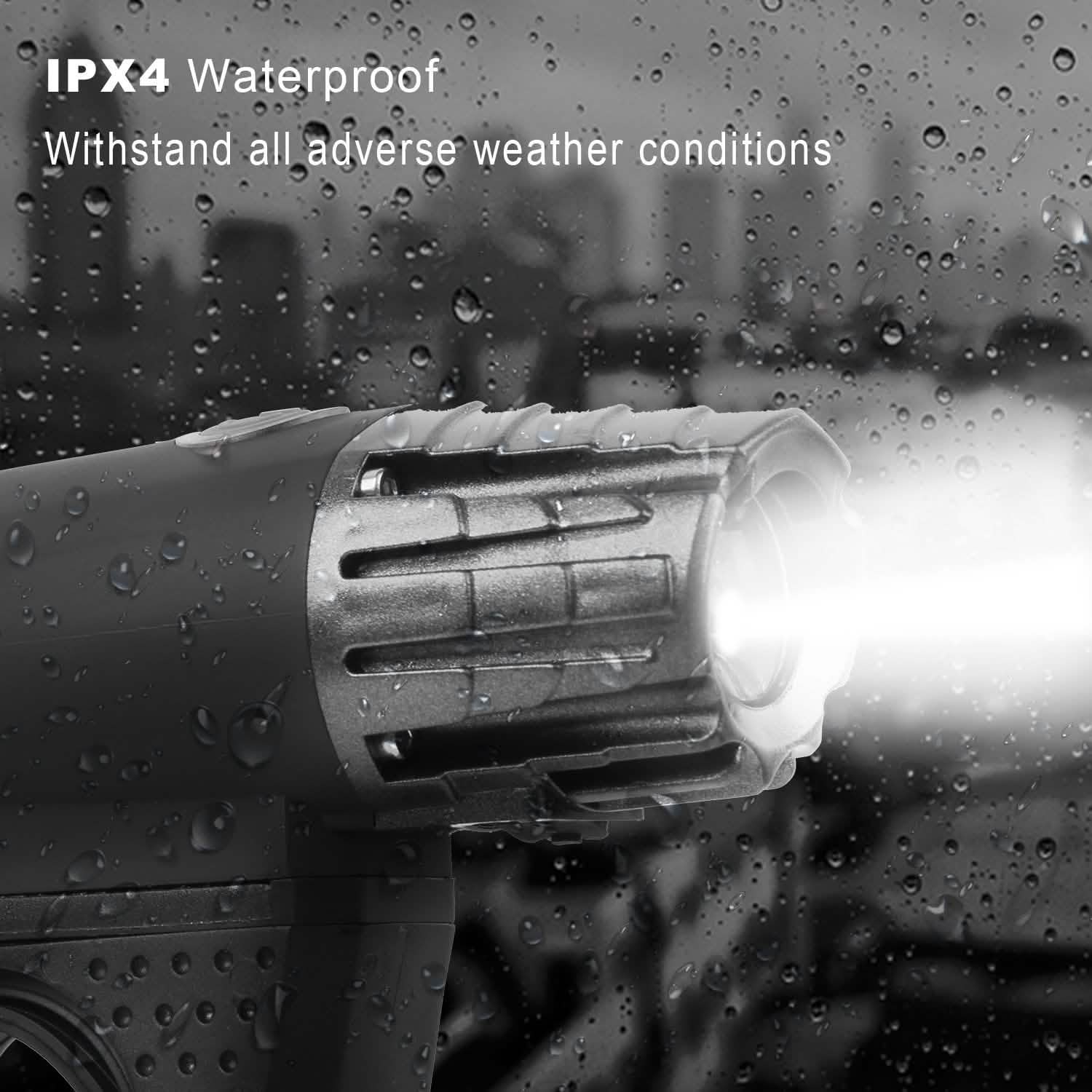 iMounTEK Bike Front Flashlight IPX4 Water-Resistant with Tail Warning/Safety LED Lamp Outdoor Recreation - Tophatter Daily Deals