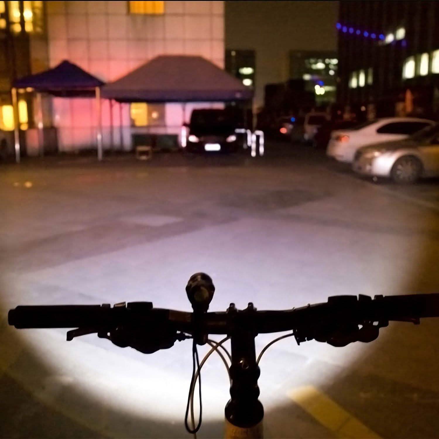 iMounTEK Bike Front Flashlight IPX4 Water-Resistant with Tail Warning/Safety LED Lamp Outdoor Recreation - Tophatter Daily Deals