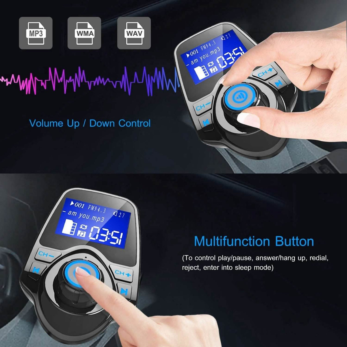 iMounTek Car Wireless FM Transmitter Automotive - Tophatter Daily Deals