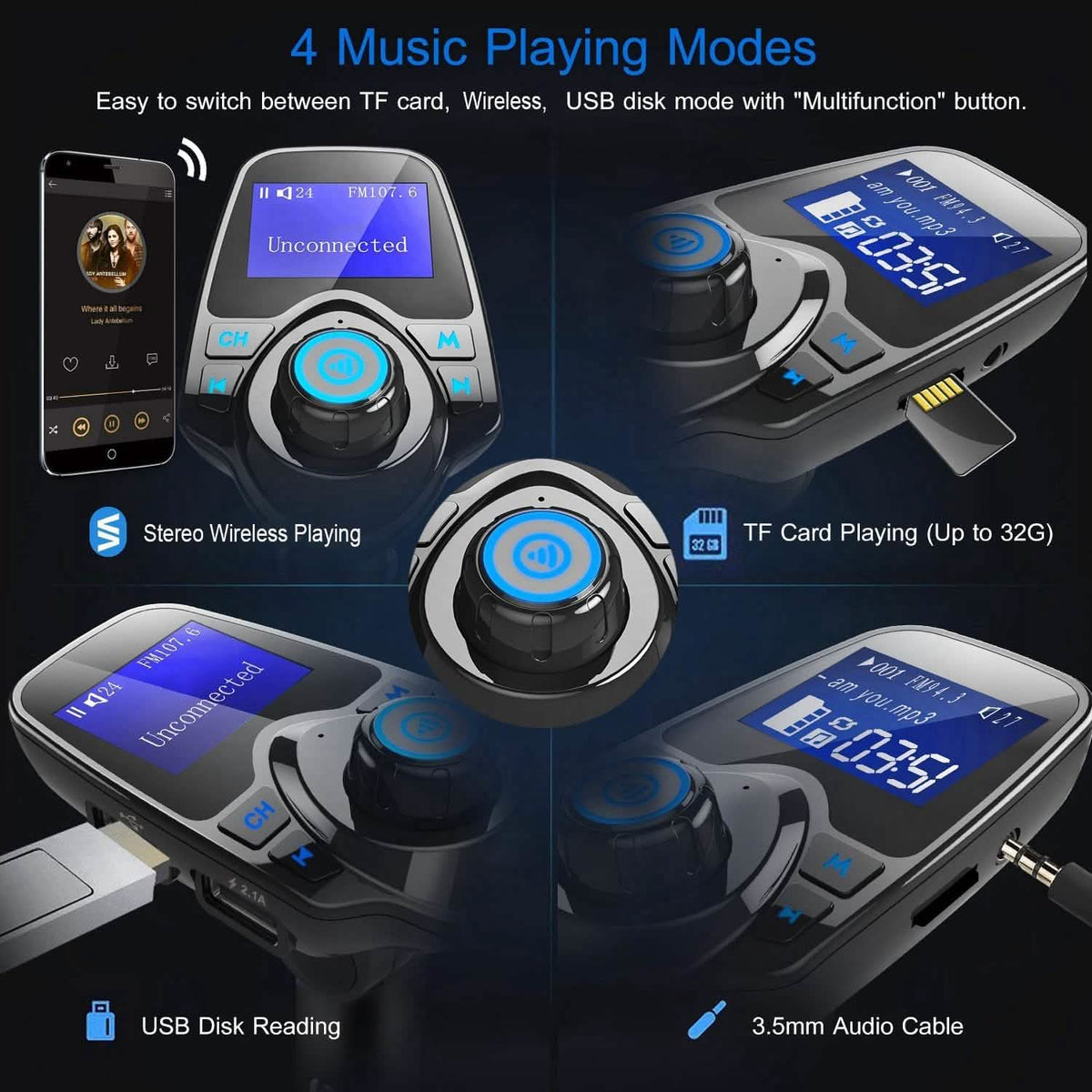 iMounTek Car Wireless FM Transmitter Automotive - Tophatter Daily Deals