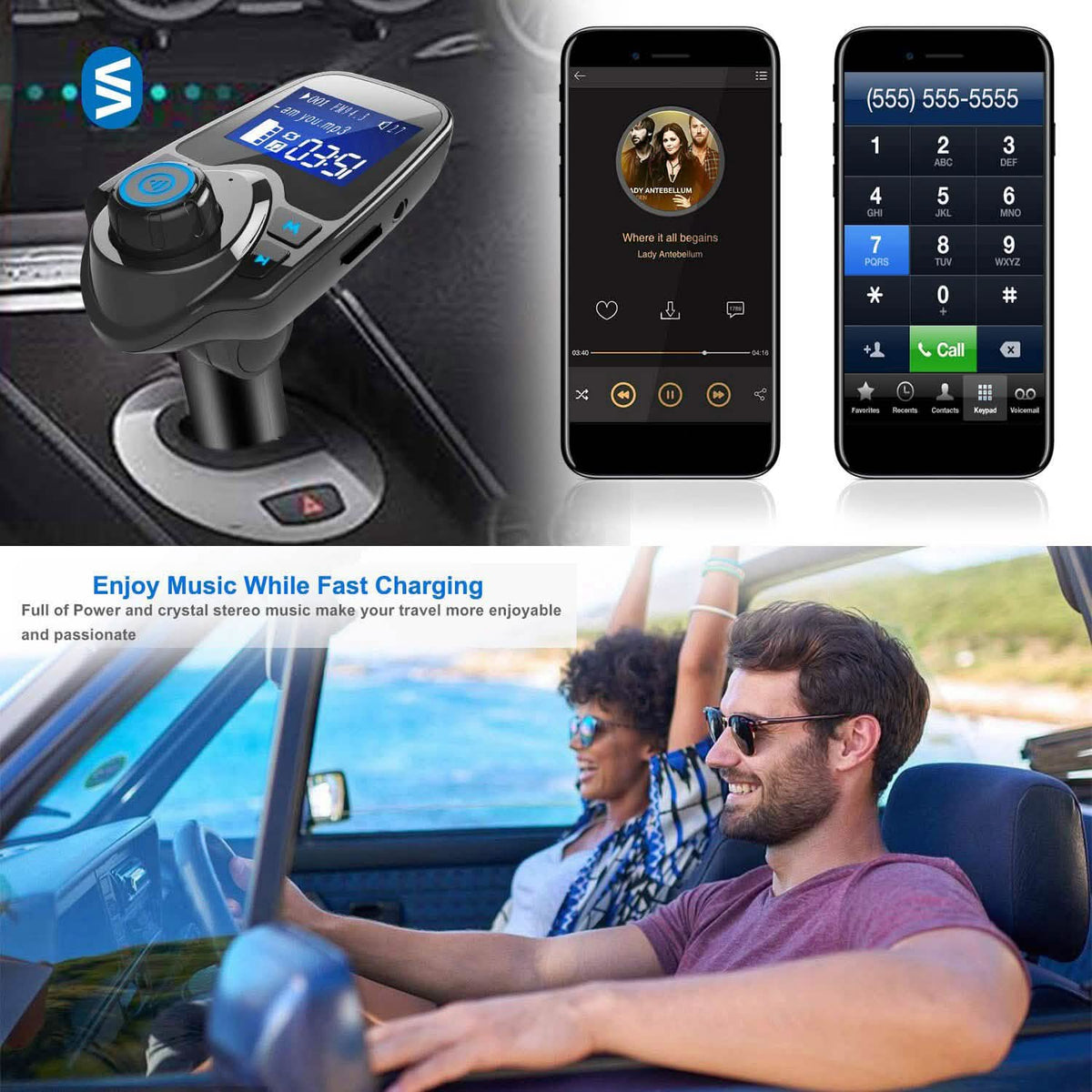 iMounTek Car Wireless FM Transmitter Automotive - Tophatter Daily Deals