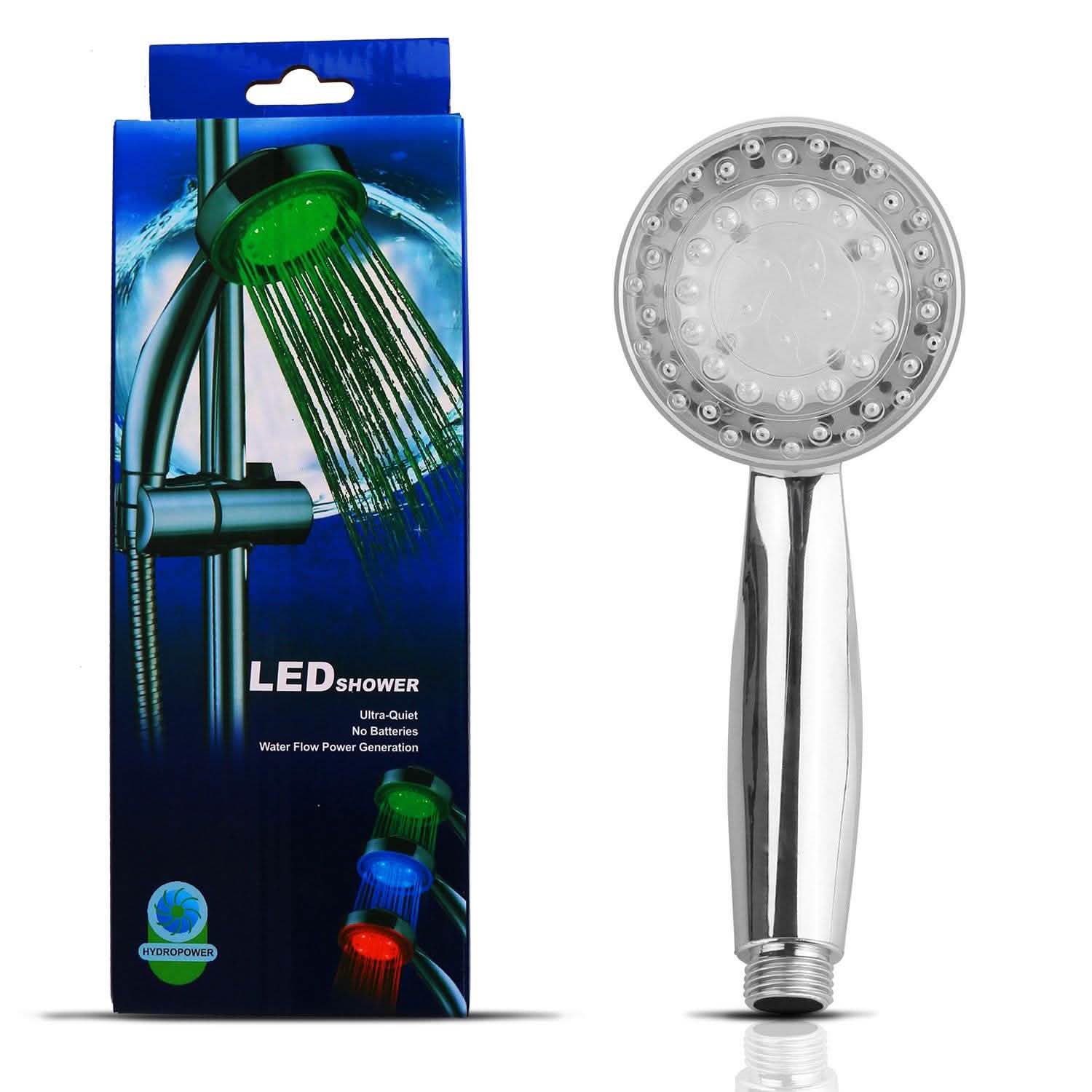 iMounTEK Color-Changing Hydropower LED Shower Head Bath - Tophatter Daily Deals