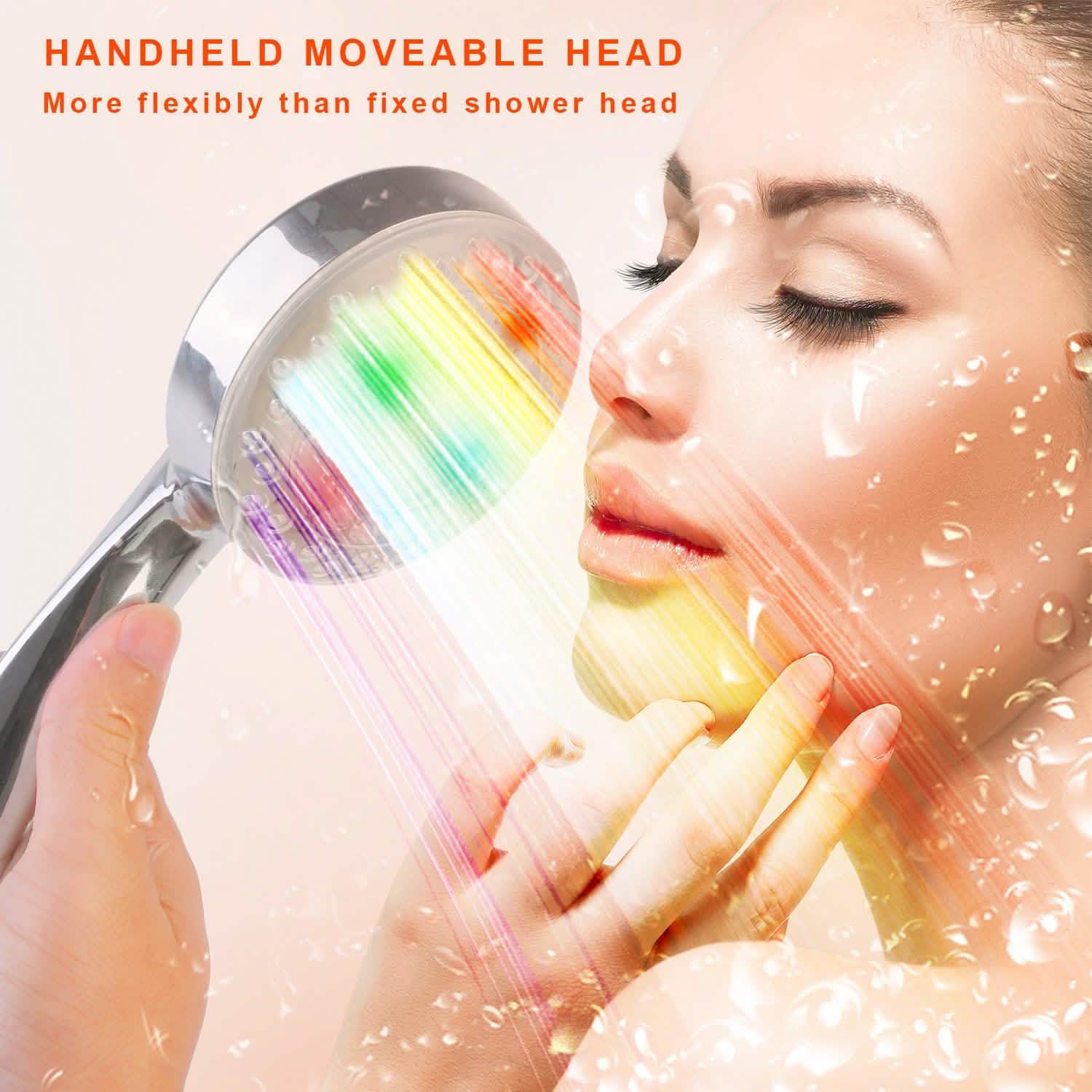 iMounTEK Color-Changing Hydropower LED Shower Head Bath - Tophatter Daily Deals