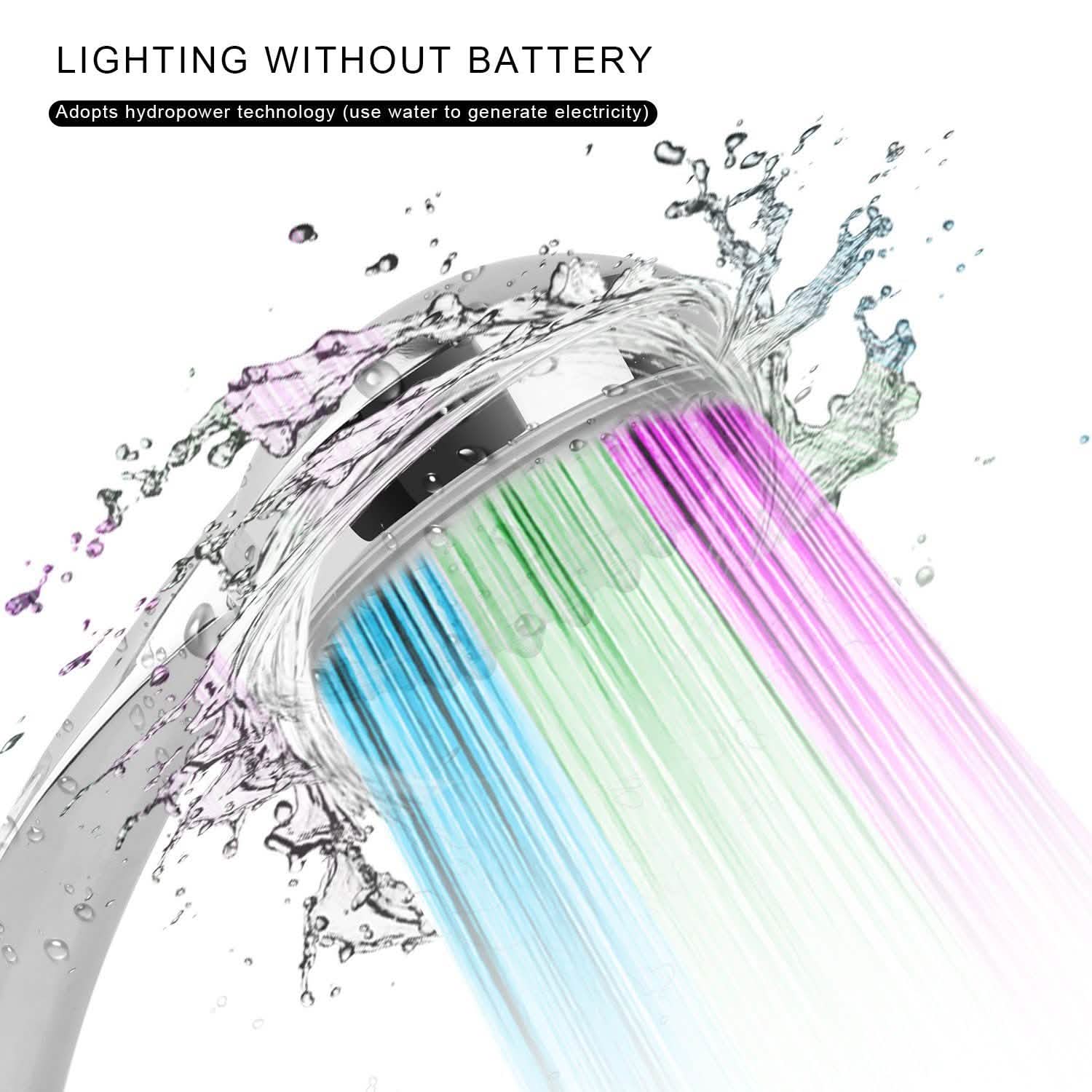 iMounTEK Color-Changing Hydropower LED Shower Head Bath - Tophatter Daily Deals