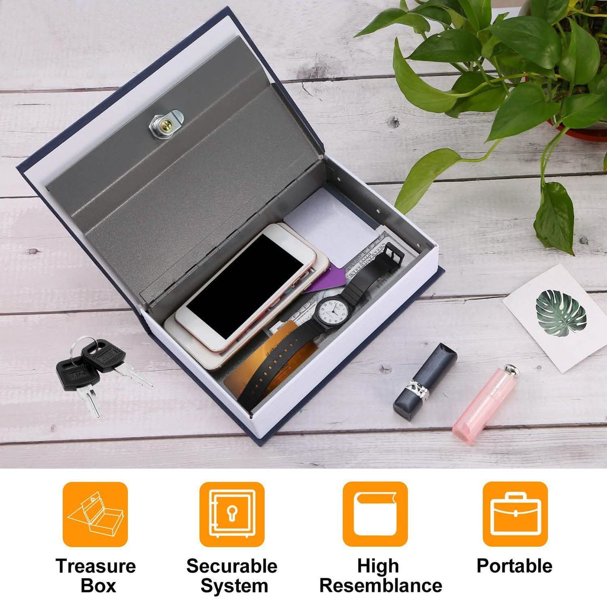 iMountek Dictionary Safe Secret Diversion Book Metal Box Storage & Organization - Tophatter Daily Deals