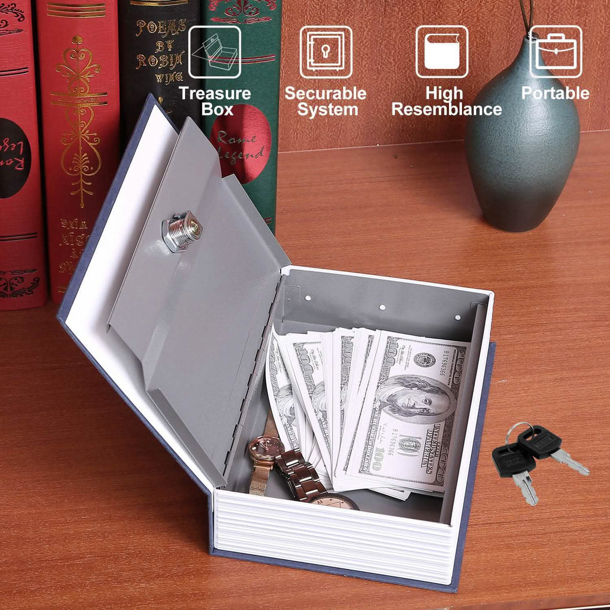 iMountek Dictionary Safe Secret Diversion Book Metal Box Storage & Organization - Tophatter Daily Deals