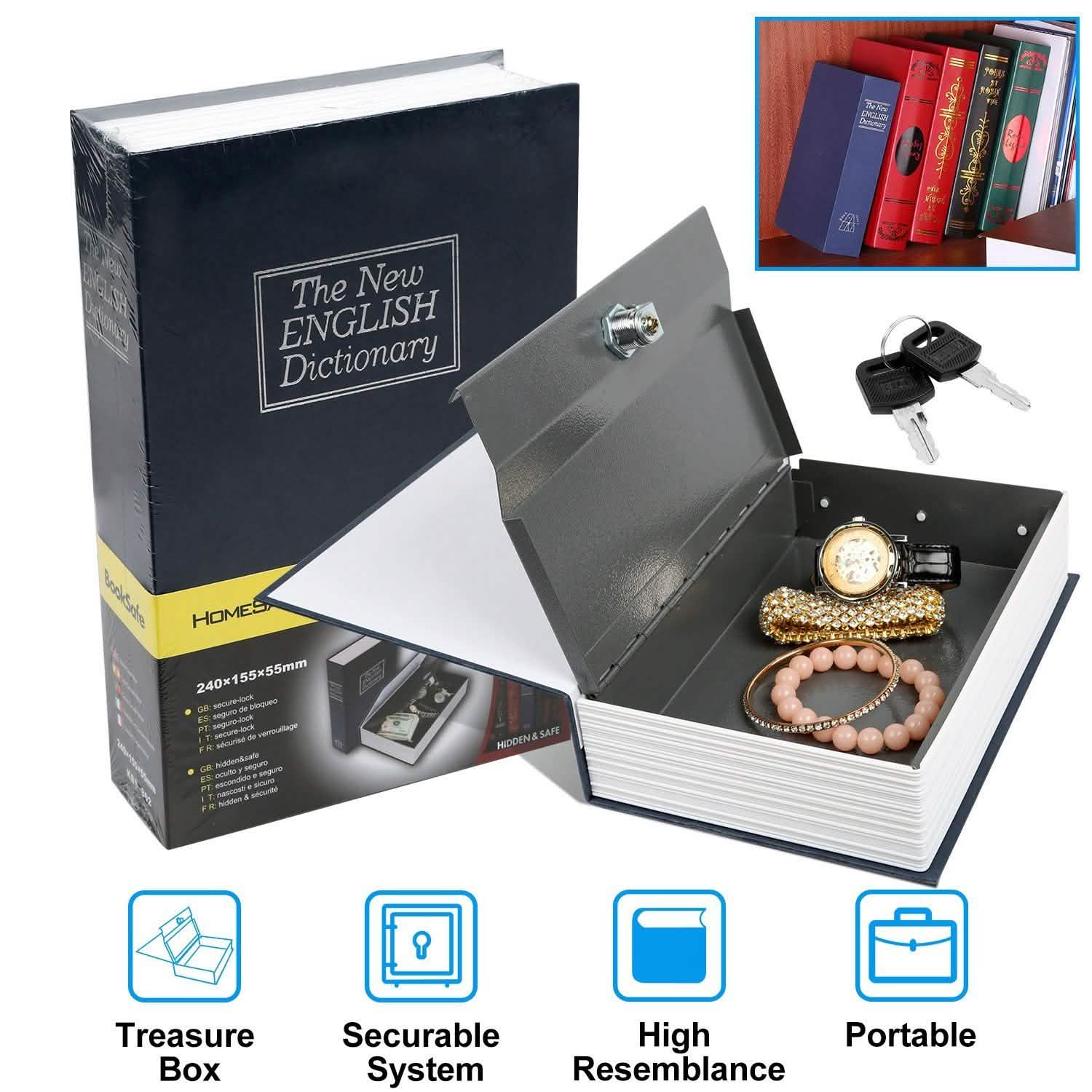 iMountek Dictionary Safe Secret Diversion Book Metal Box Storage & Organization - Tophatter Daily Deals