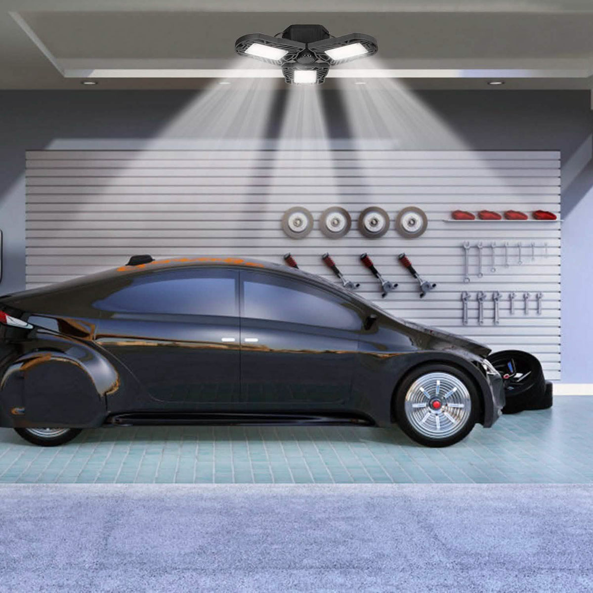 iMounTEK E26 /E27 80W 7000LM 6500K LED Garage Ceiling Light Indoor Lighting - Tophatter Daily Deals