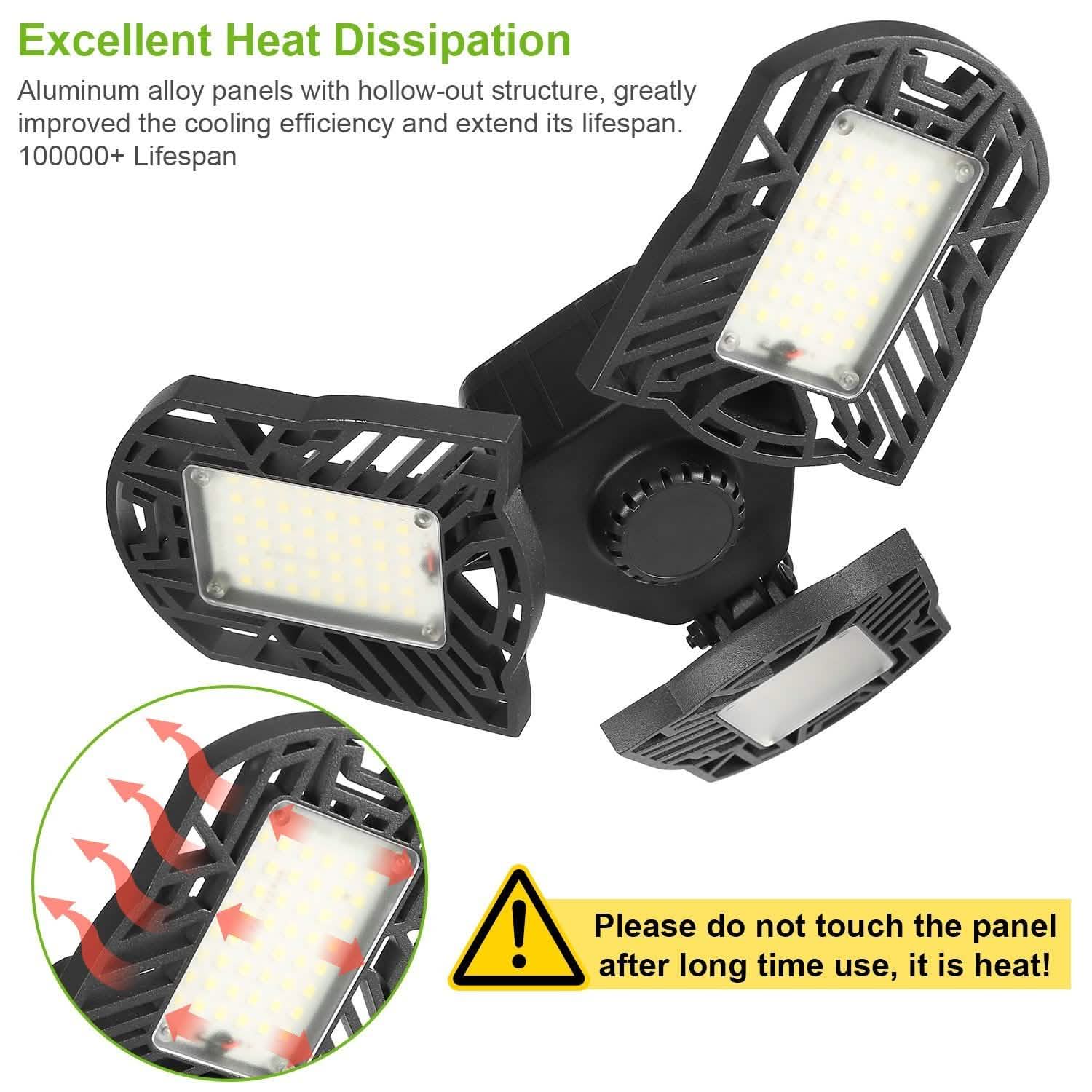 iMounTEK E26 /E27 80W 7000LM 6500K LED Garage Ceiling Light Indoor Lighting - Tophatter Daily Deals