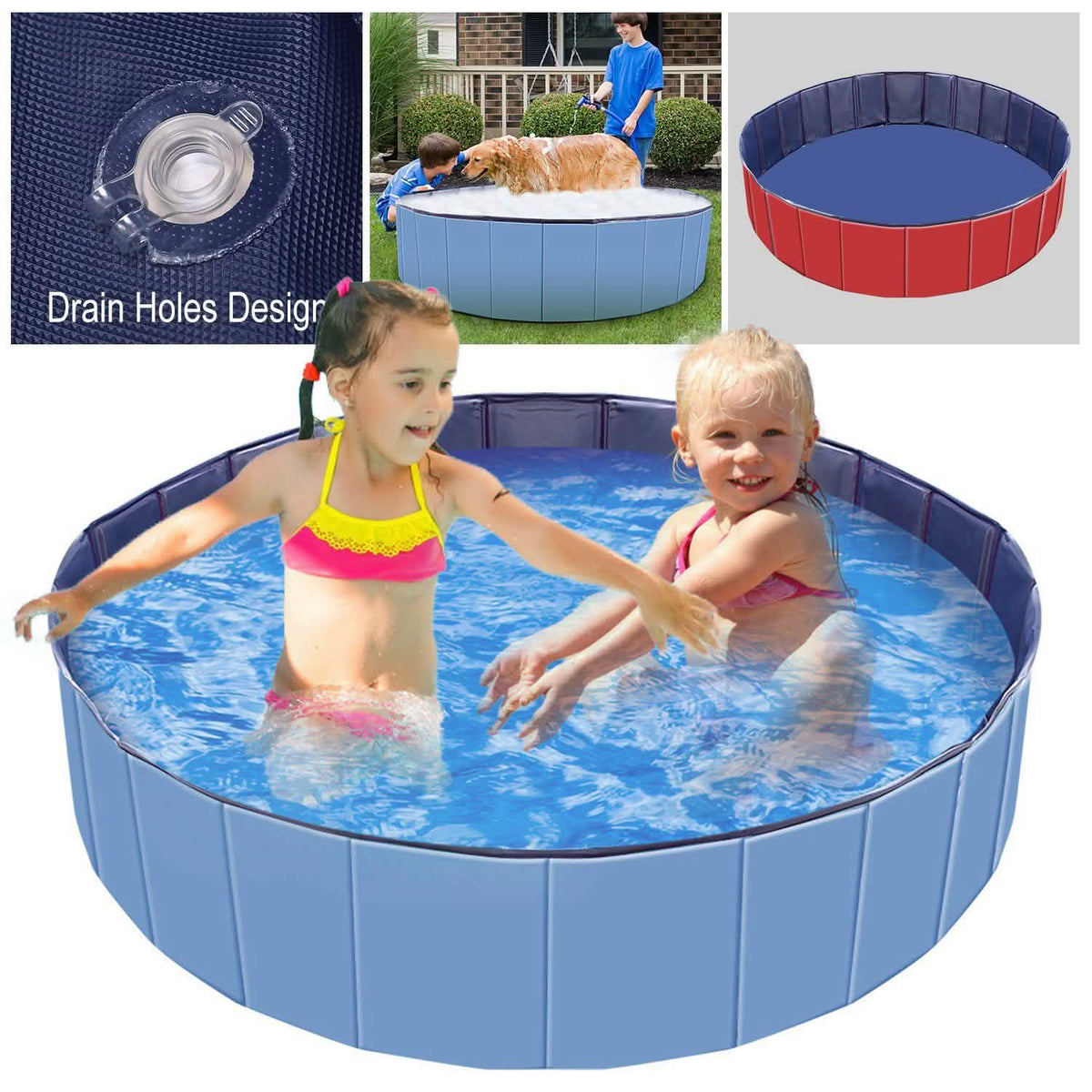 iMounTEK Foldable Pet Swimming Pool Pet Supplies - Tophatter Daily Deals