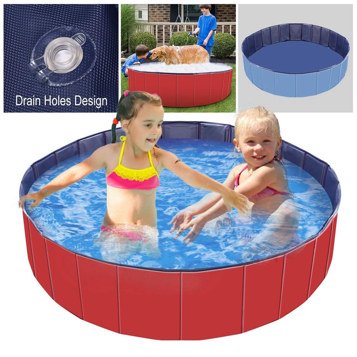 iMounTEK Foldable Pet Swimming Pool Pet Supplies - Tophatter Daily Deals