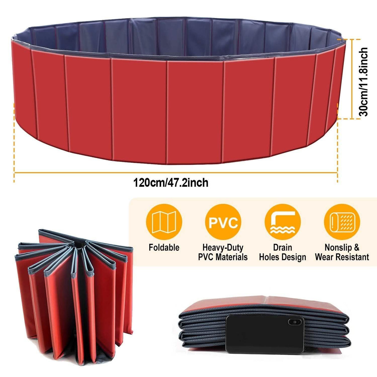 iMounTEK Foldable Pet Swimming Pool Pet Supplies - Tophatter Daily Deals