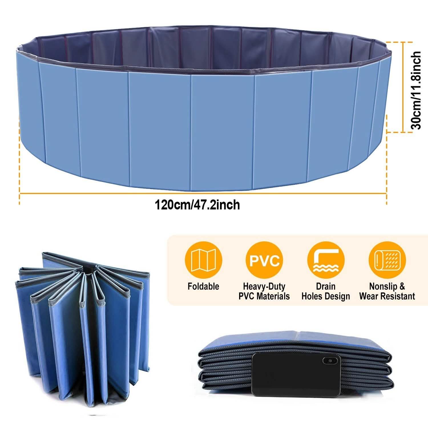 iMounTEK Foldable Pet Swimming Pool Pet Supplies - Tophatter Daily Deals