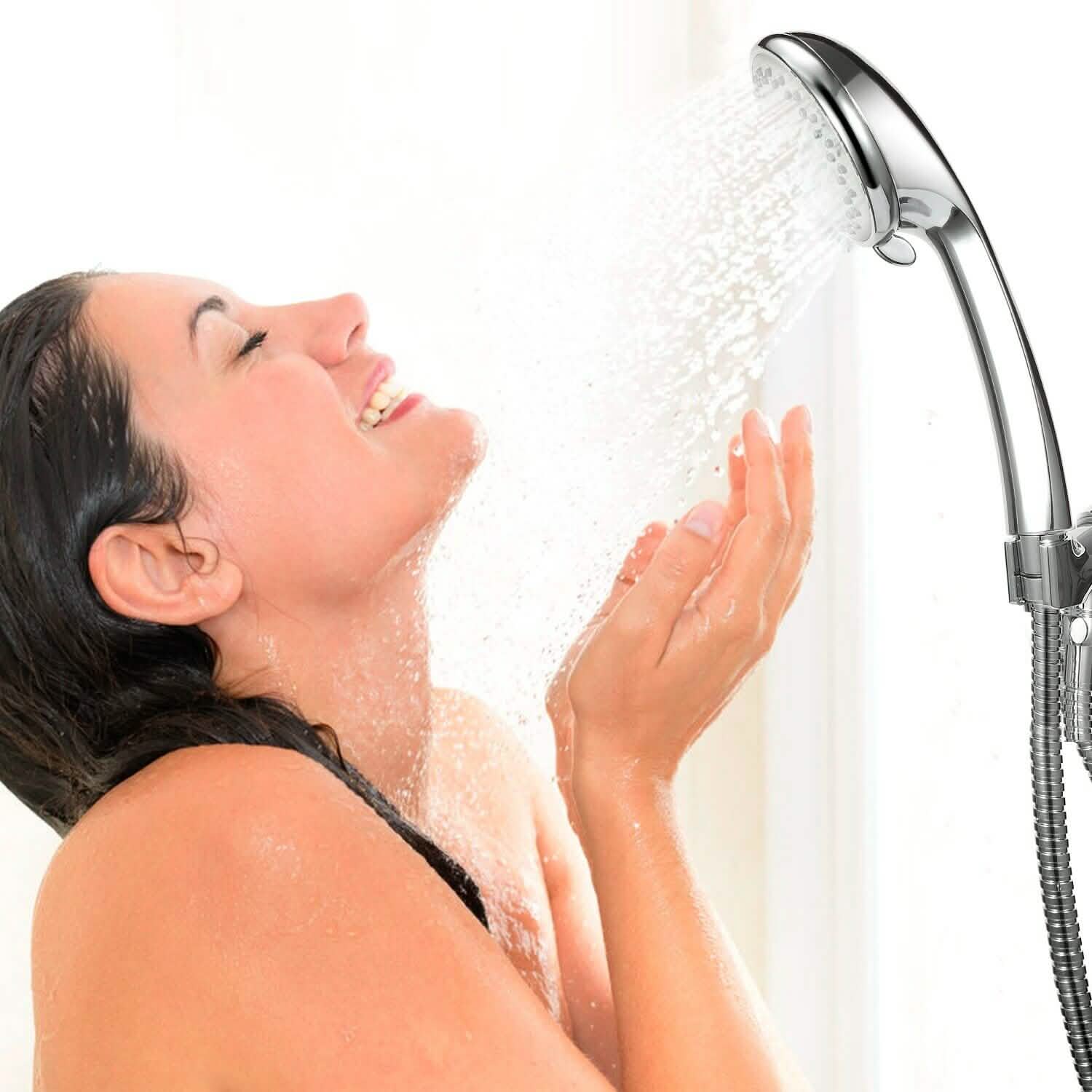 iMountek Handheld Stainless Shower Hand Bath - Tophatter Daily Deals