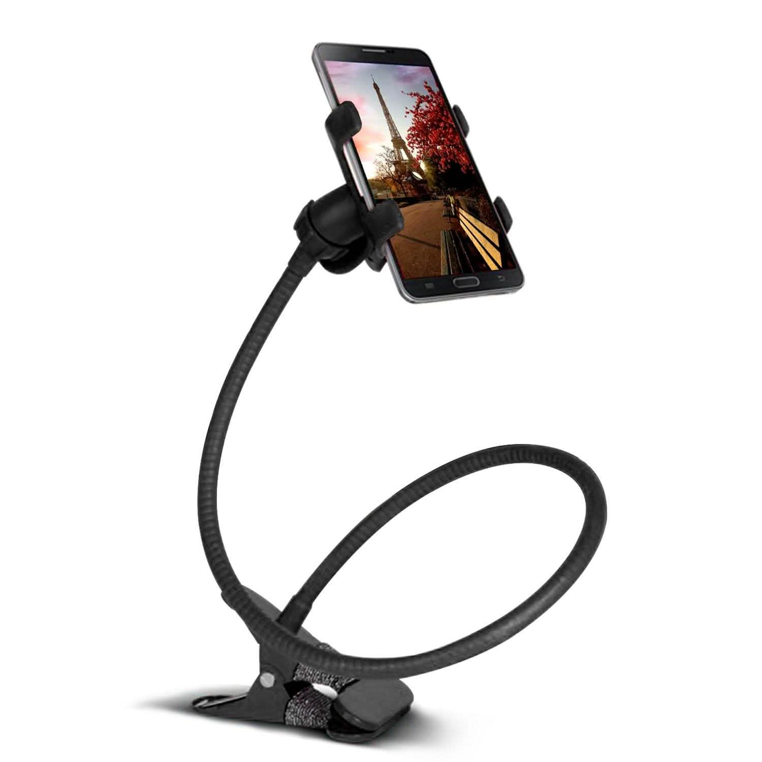 iMountek Lazy Bracket 360 Degree Rotation Gooseneck Clip Black Mobile Accessories - Tophatter Daily Deals