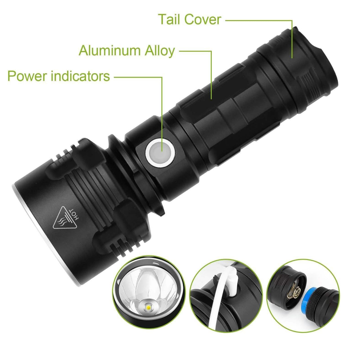 iMounTEK LED Flashlight with 3 Lighting Modes Outdoor Recreation - Tophatter Daily Deals